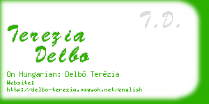 terezia delbo business card